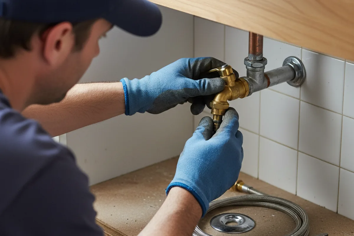Shutoff valve and fitting work during Emergency Plumbing in Wheeling